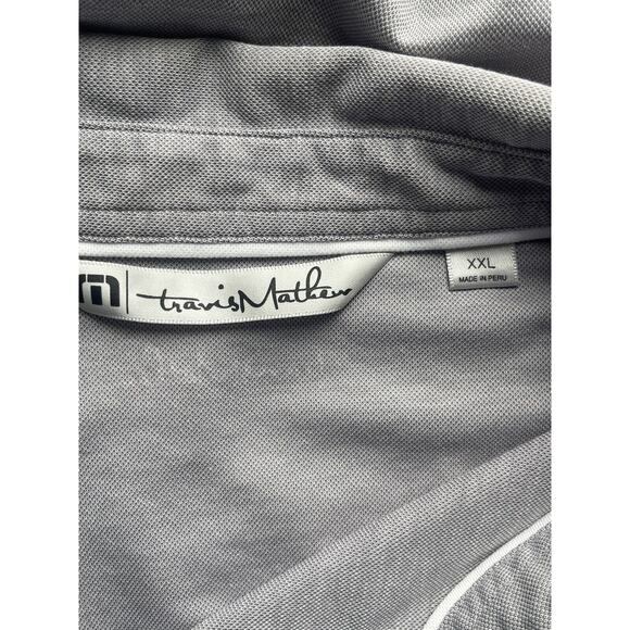 Travis Mathew Shirt Mens Size 2XL Gray Lightweight Polo Shirt - Picture 3 of 10